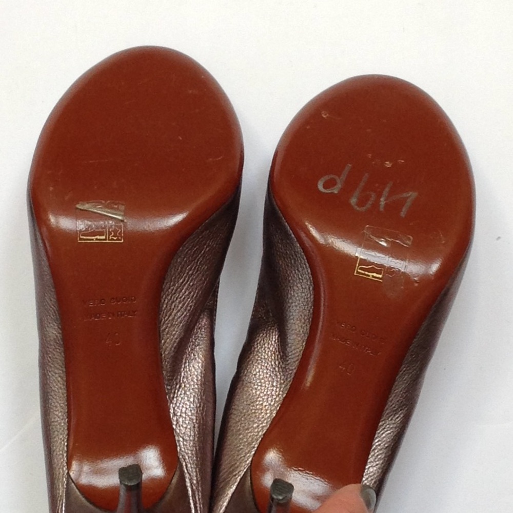 Lanvin Silver Metallic Peep Toe Stiletto Heel - Picture 8 of 8